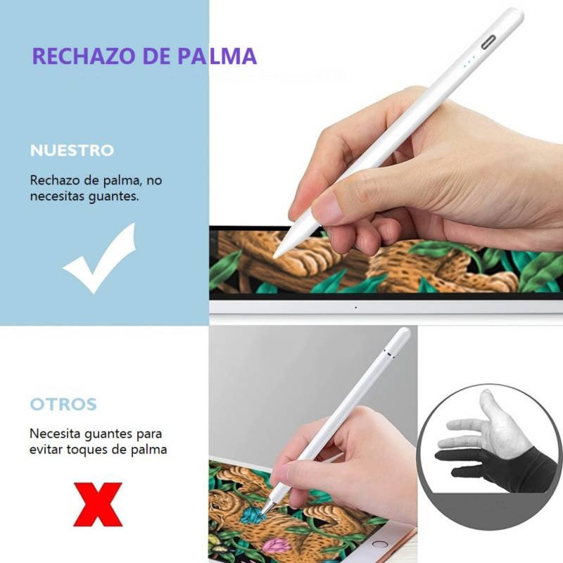 GENERICO Lapiz Pencil Compatible Con Apple iPad Rechazo De Palma - Rosa