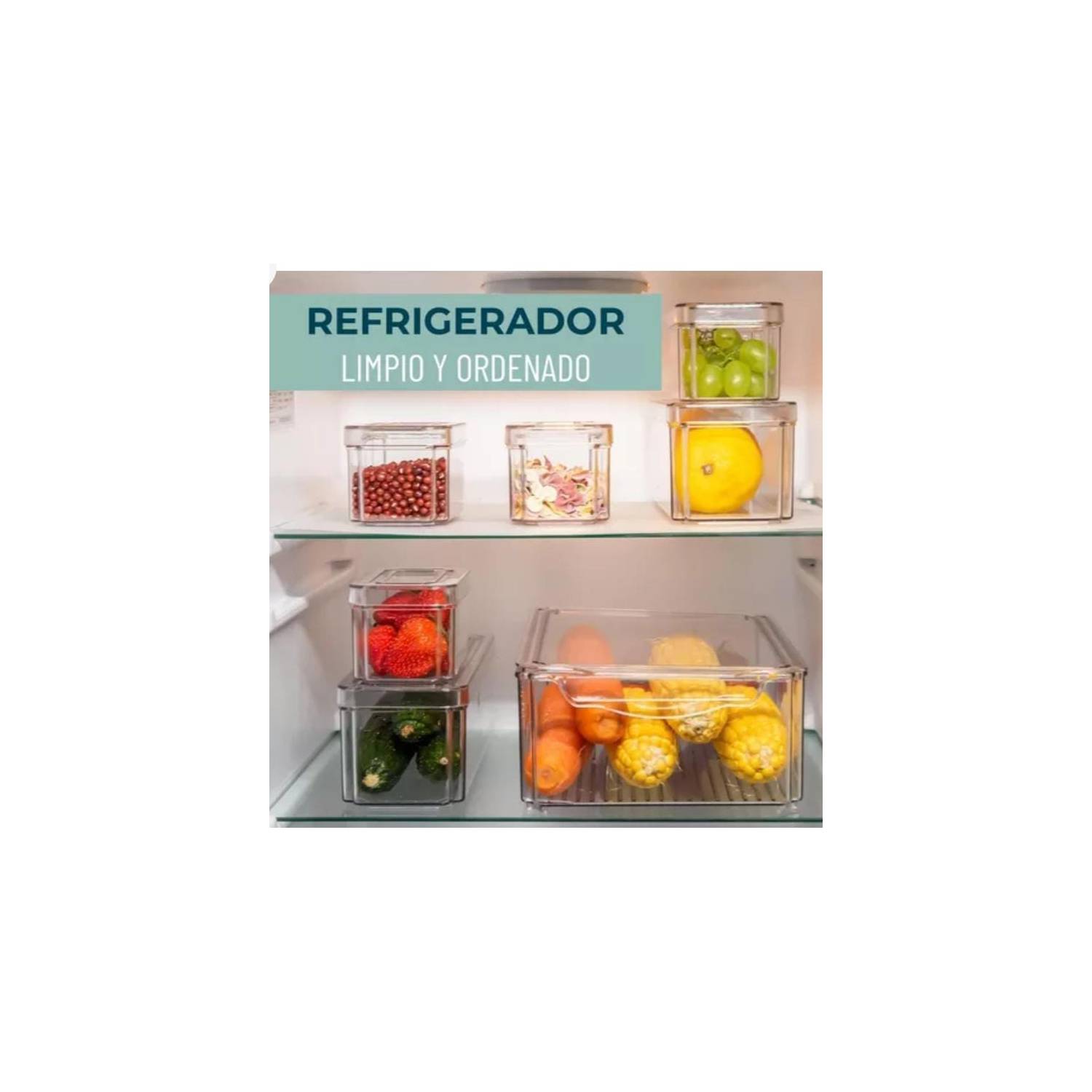 CASATUA Contenedores Alimento Organizar Refrigerador Set 7