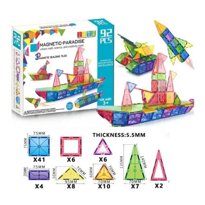 MAGNETICS Imanes 36 piezas magnetic juego para niñas y niños
