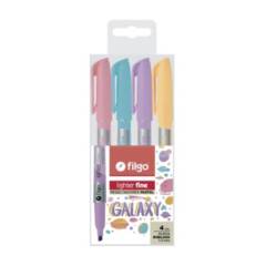 FILGO - Estuche 4 destacadores colores pastel Galaxy - Filgo