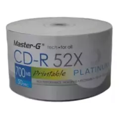 MASTER G - CD-R Master-G 52X Imprimible Pack 50 Unidades
