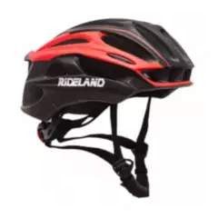 RIDELAND - Casco De Bicicleta Rideland Ruta Black Red ML  Rojo