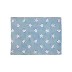SUR DISEÑO - Alfombra Estrellas Celeste Blanco 120 x 160cm