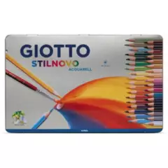 GIOTTO - Lápices Stilnovo Acuarelable 36 Colores Estuche de Metal