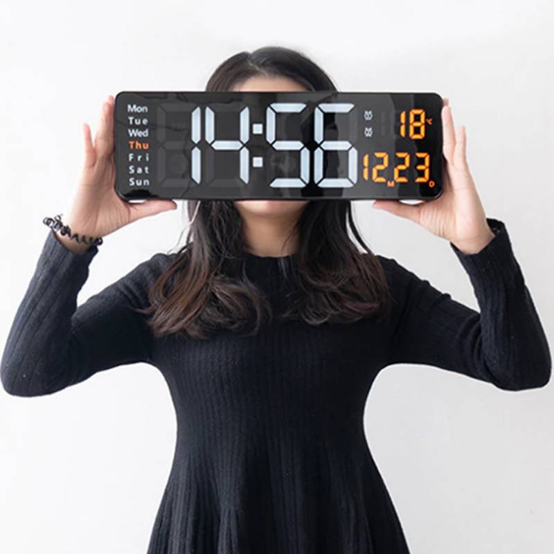 NEWO Reloj Digital Pared Cronómetro Fecha Temperatura Con Control