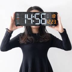 NEWO - Reloj Digital Pared Cronómetro Fecha Temperatura Con Control