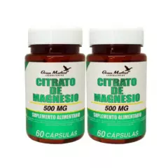 GREEN MEDICAL - Citrato De Magnesio 60 Capsulas 500mg. Green Medical