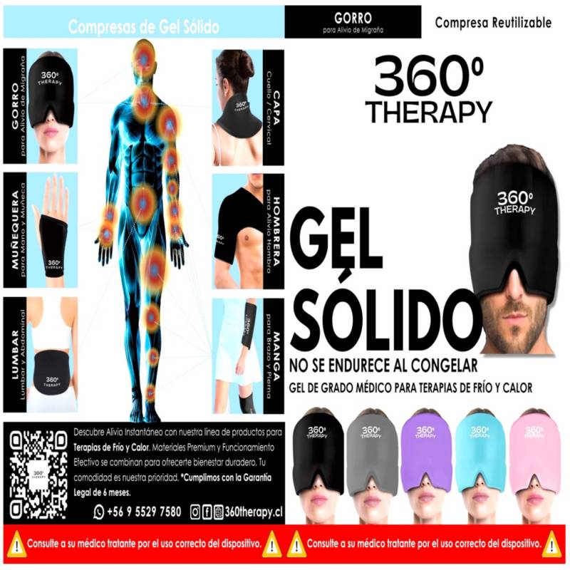 Gorro gel 360º terapia de frío - Alivio Migraña – Kind