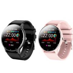 BRO TOUMI - Set 2 De Toumi Watch Fit 2 Reloj inteligente Bluetooth Sport-Rose y Negro