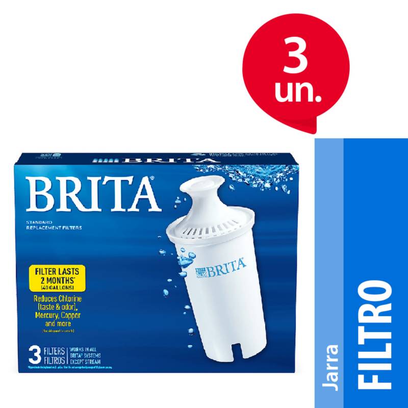 BRITA Filtro de Agua Brita 3 un