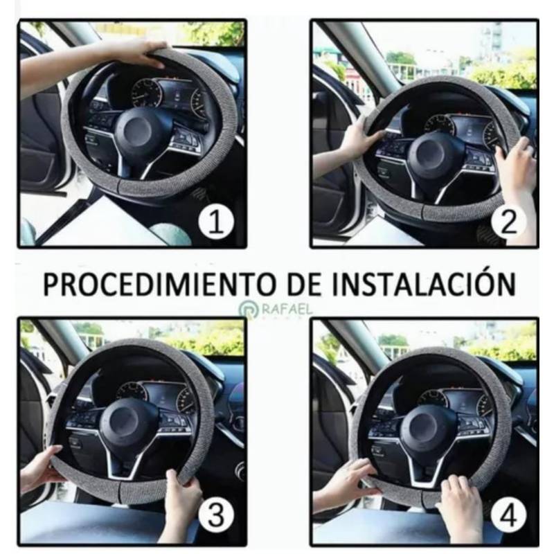 Funda Cubre Volantes Acsesorios Para Auto Diamante Redondo