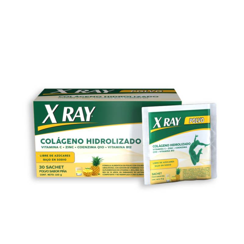X RAY - X Rat Colágeno en Polvo Sabor a Piña 30 Sachet