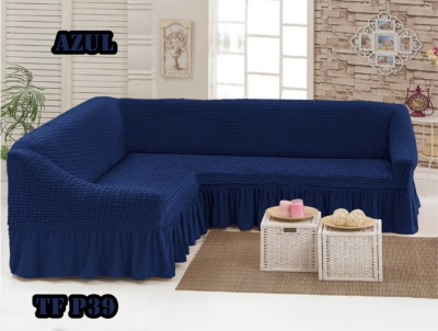Fundas Para Sofa Sillón En L Color Azul