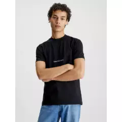 CALVIN KLEIN - Camiseta slim con logo Negro Calvin Klein