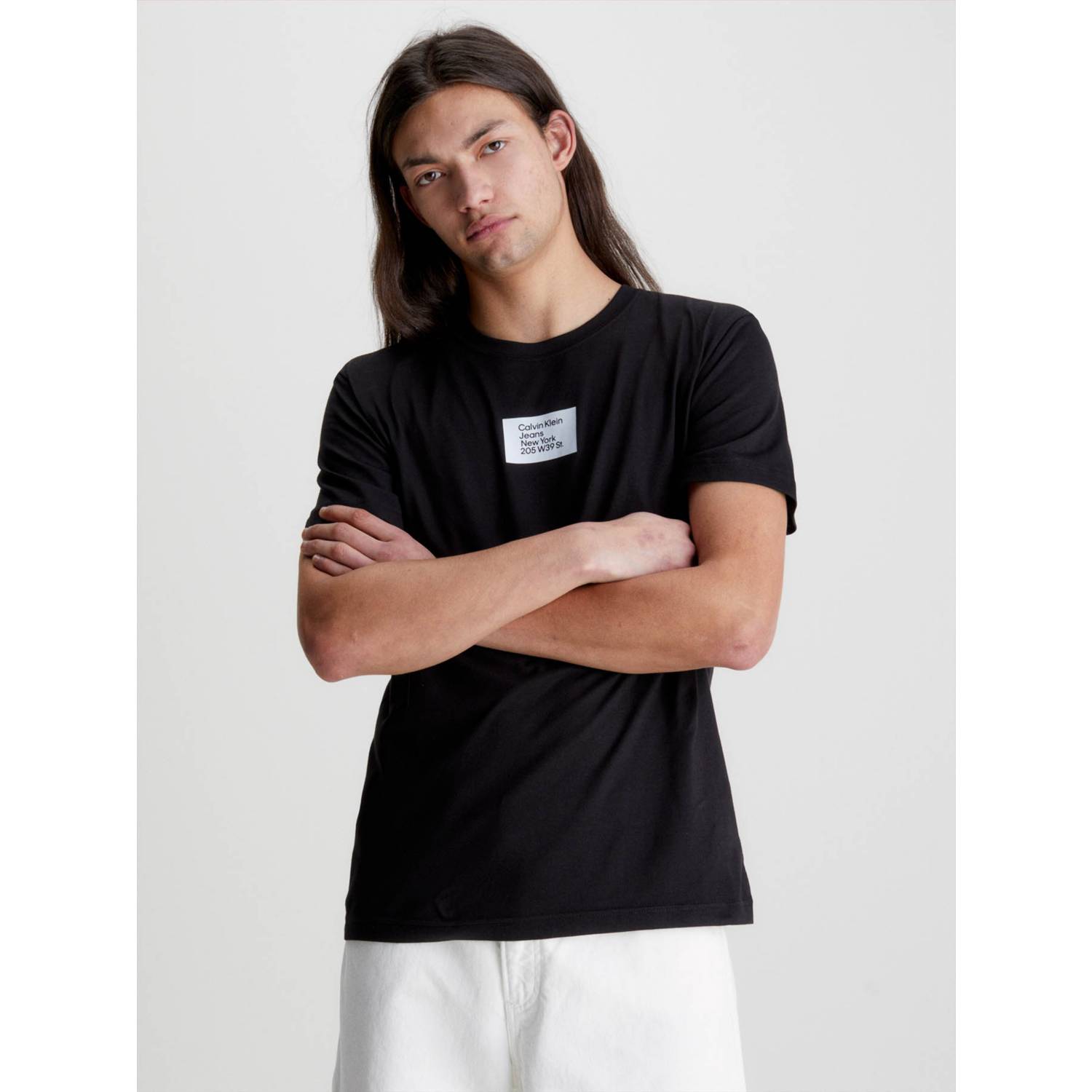 Camiseta Calvin Klein Logo Blanco Negro