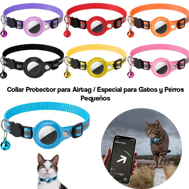 Funda Para Airtag Apple Collar Silicona Mascota Gato Y Perro