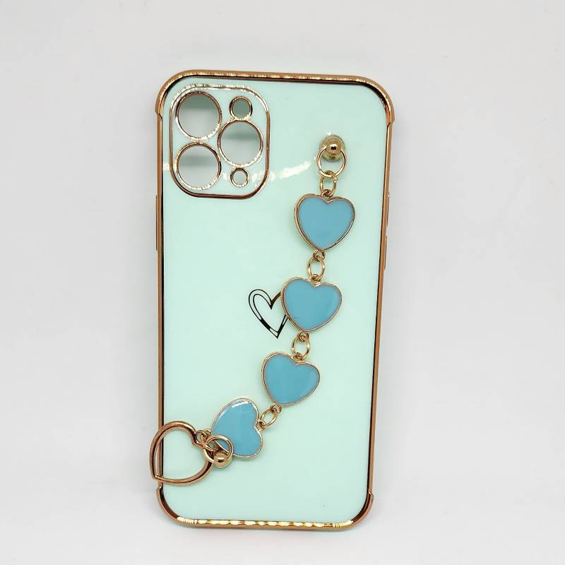 Funda Antigolpes Cadena Corazón Iphone 11 Pro Max