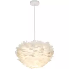GENERICO - Lampara Colgante Moderna Diseño Original De Plumas Blancas