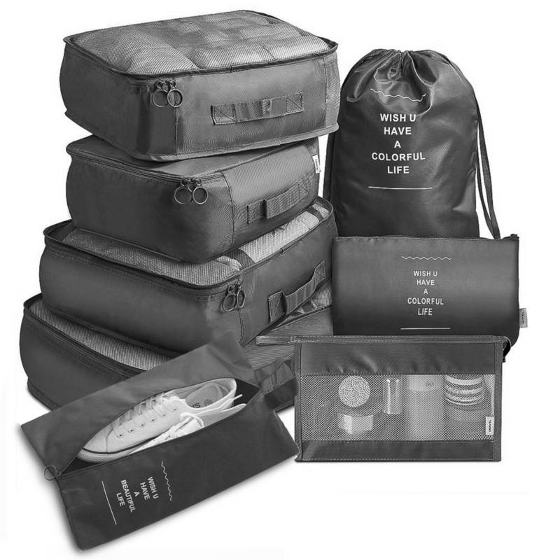 Organizador de maleta, 8 unidades, bolsas de almacenamiento