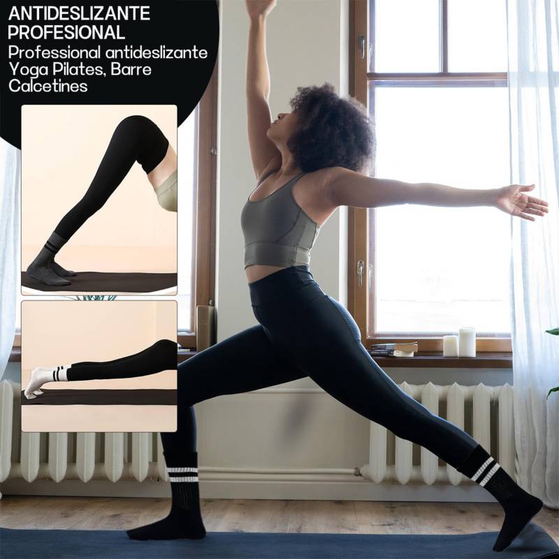 GENERICO Calcetines Antideslizantes Yoga Pilates Aptitud Set 2 Pares