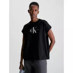 CALVIN KLEIN - Camisa holgada con monograma Negro Calvin Klein