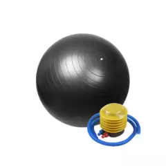 SANTU HOME & DECO - Pelota Pilates Yoga 65 cm Con Inflador Negro