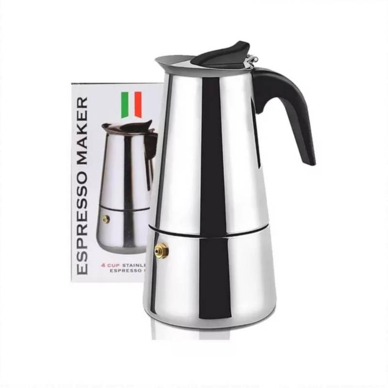 GENERICO Cafetera Italiana Acero Inoxidable 9 Tazas Espresso 22cms
