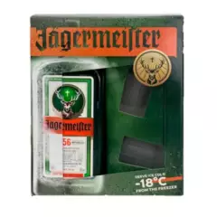 JAGERMEISTER - Pack Licor Jagermeister 35º 700cc + 2 Shot Glasses