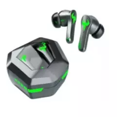BOCCINI - Audífonos Gamer Inalámbricos N35 negro con luz verde LED