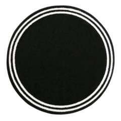 MODA ALFOMBRAS - Alfombra redonda amigo negra 160 x 160 cm