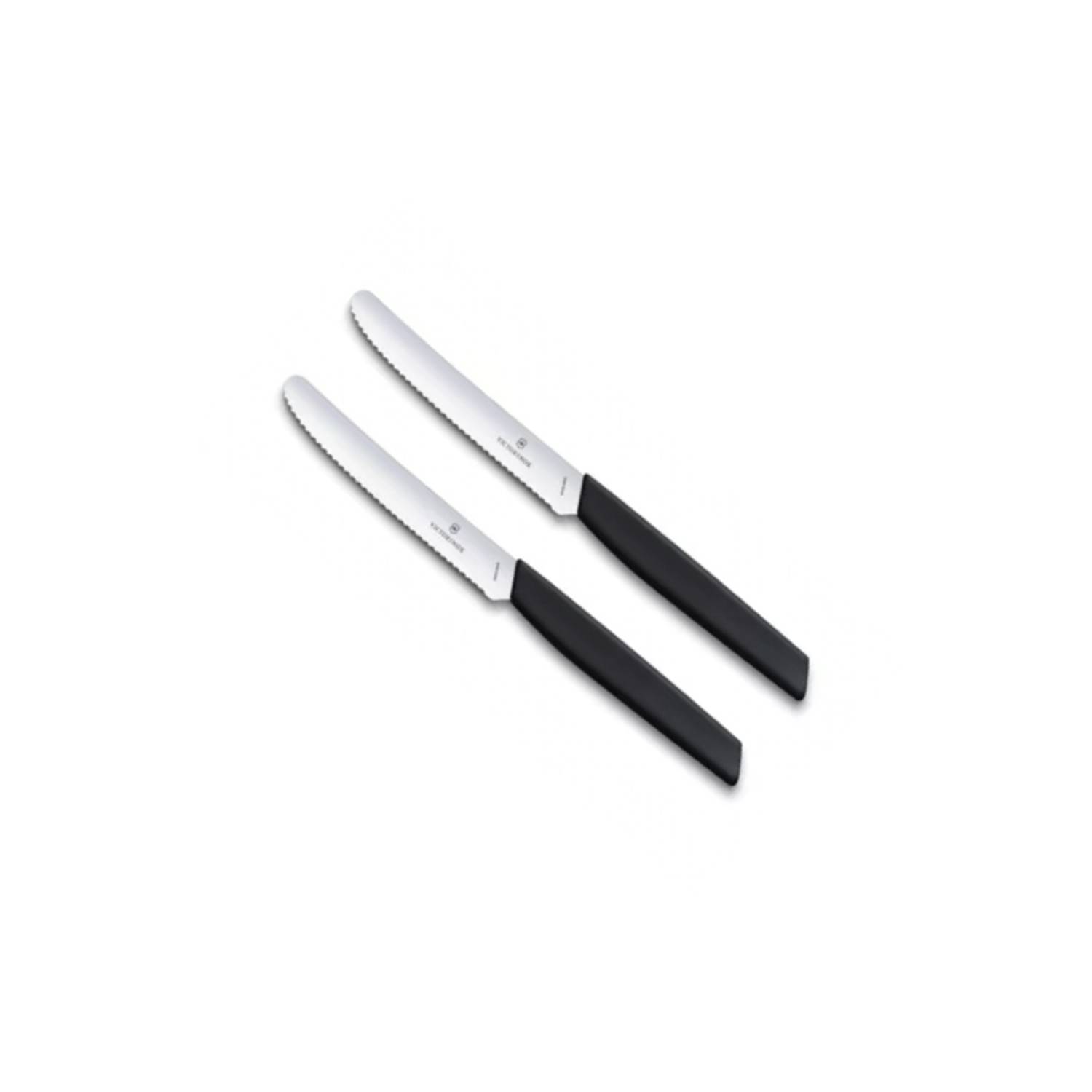 Set de 2 cuchillos para carne Victorinox acero inoxidable negro