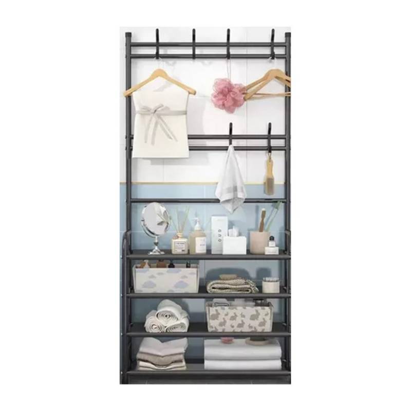 Organizador Zapatos Tipo Closet Zapatero 6 Percheros 5 Estantes Blanco