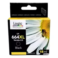 LOGIC - Cartucho 664 Cartridge Alternativo Negro 18 ml XL Versión 2.0