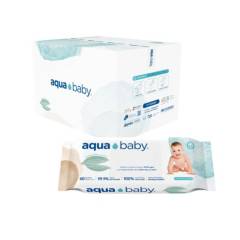 AQUA BABY - Caja 12 Toallitas Húmedas Biodegradables Aqua Baby 60 Unidades