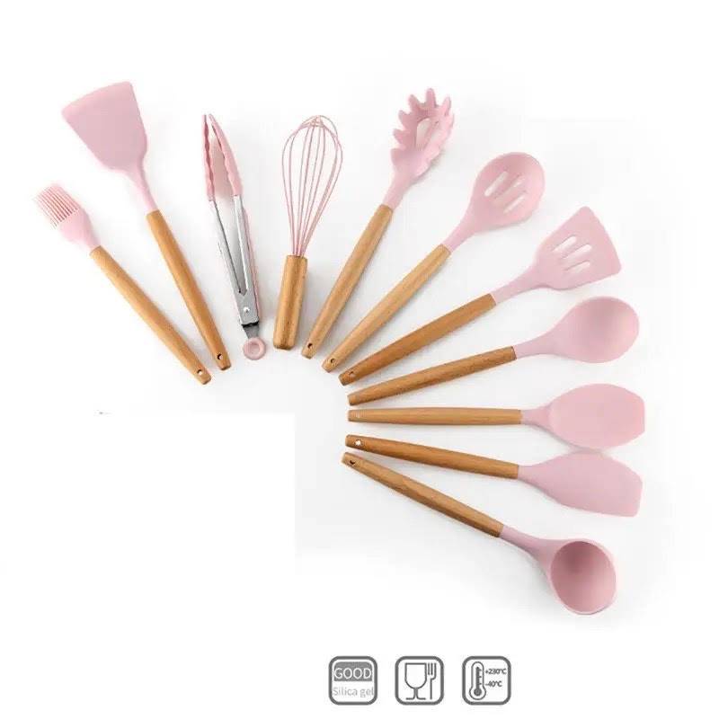 Set 11 Utensilios de Cocina Acero y Silicona WURDEN