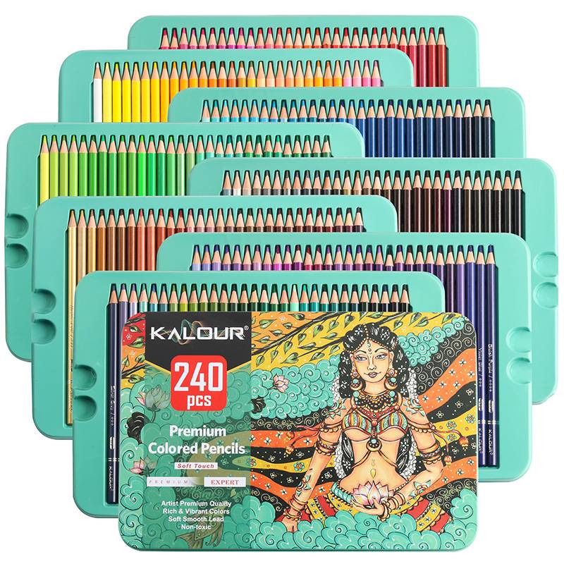 Set 300 Lapices Colore Arte Profesional Dibujo Caja Metálica - Disparo