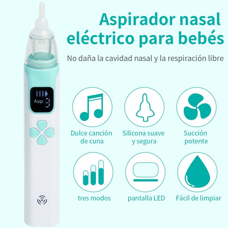 GENERICO Aspirador Nasal Para Bebes Saca Mocos Con Deposito