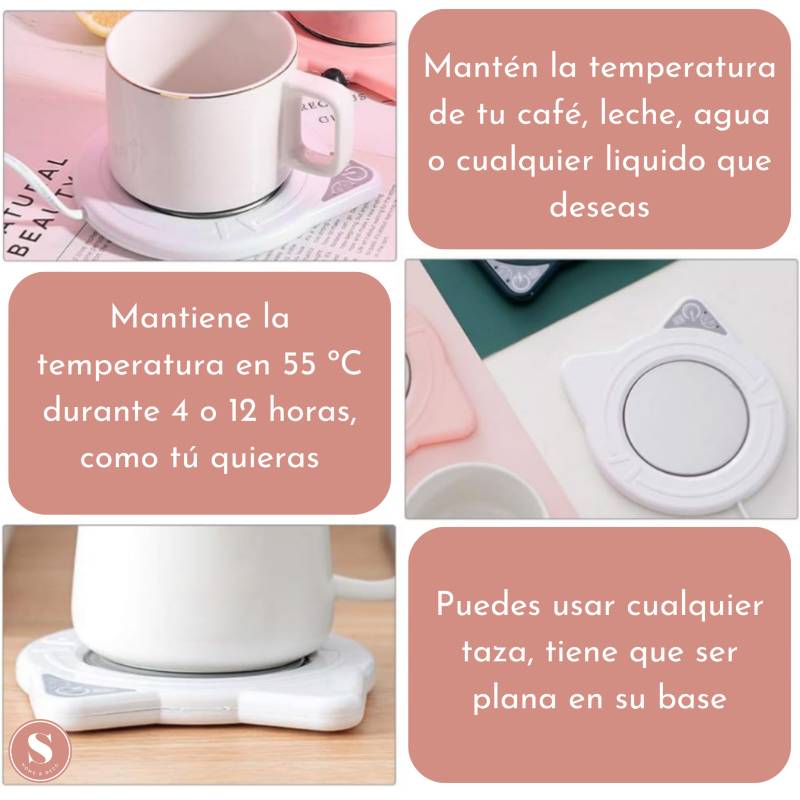 GENERICO 2 Tazon Electrico Calentador Taza Tazas Cafe Vaso Para