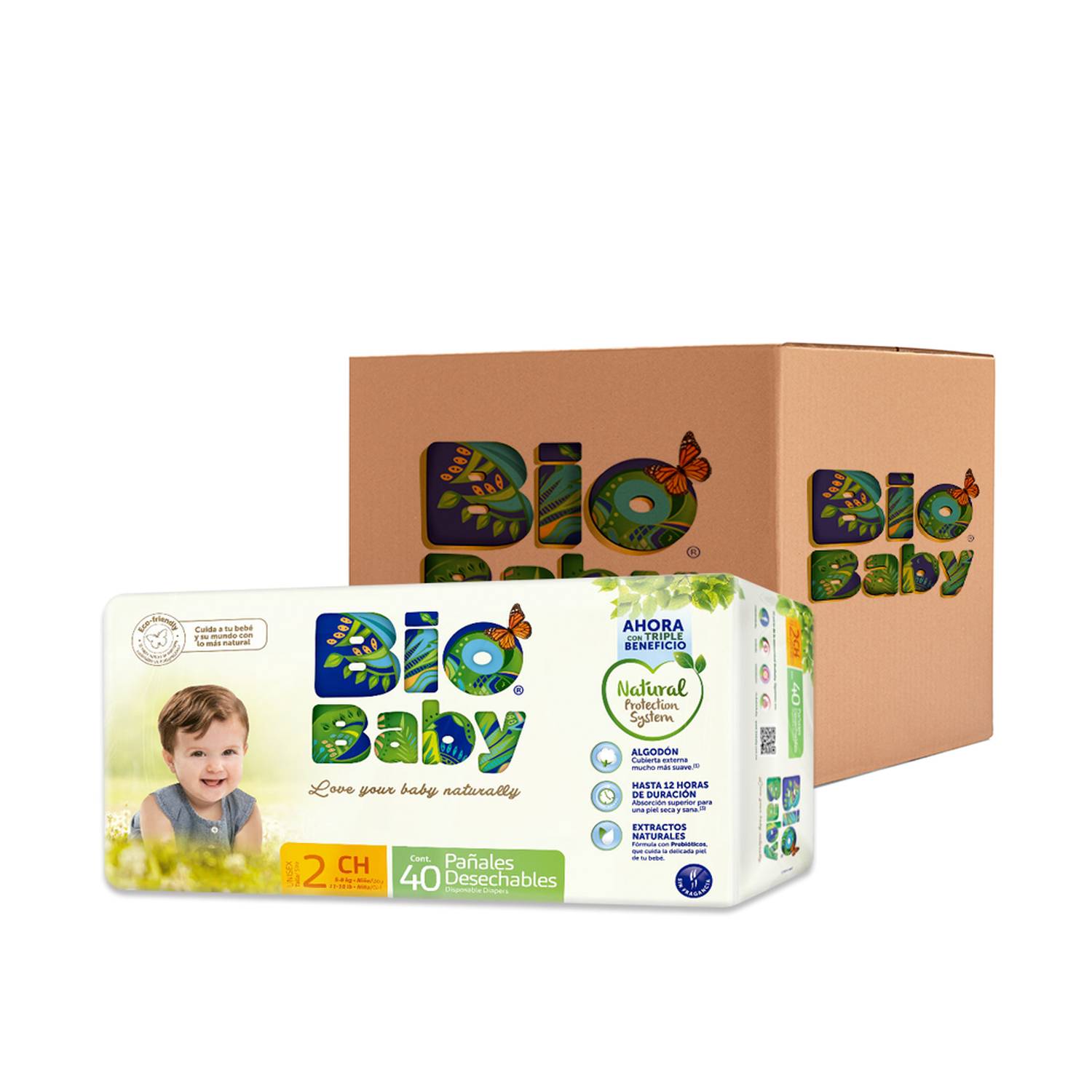 Retorcido Solicitud Dislocación BIO BABY Caja de Pañales Ecológicos Talla 2 (160un) - Bio Baby |  falabella.com