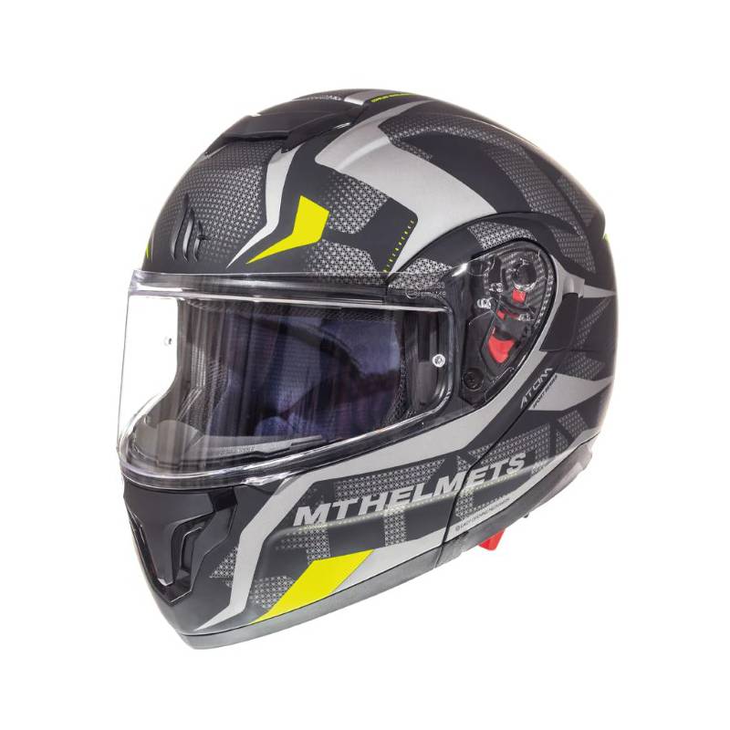 MT - Casco de Moto MT Helmets - ATOM SV Divergence A12 NegroGris Mate