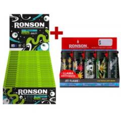 RONSON - Pack Cajas Papelillos Ronson Extra Quality + Jet Flame High