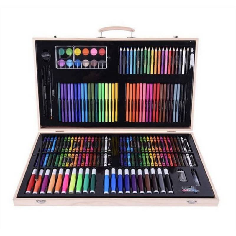 Kit De Dibujo Arte Acuarelas Marcadores Colores X 180 Pcs