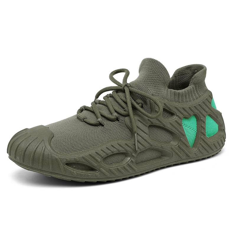 GENERICO - Zapatillas deportivos para correr para hombre, ligeros, transpirables, de malla - Verde