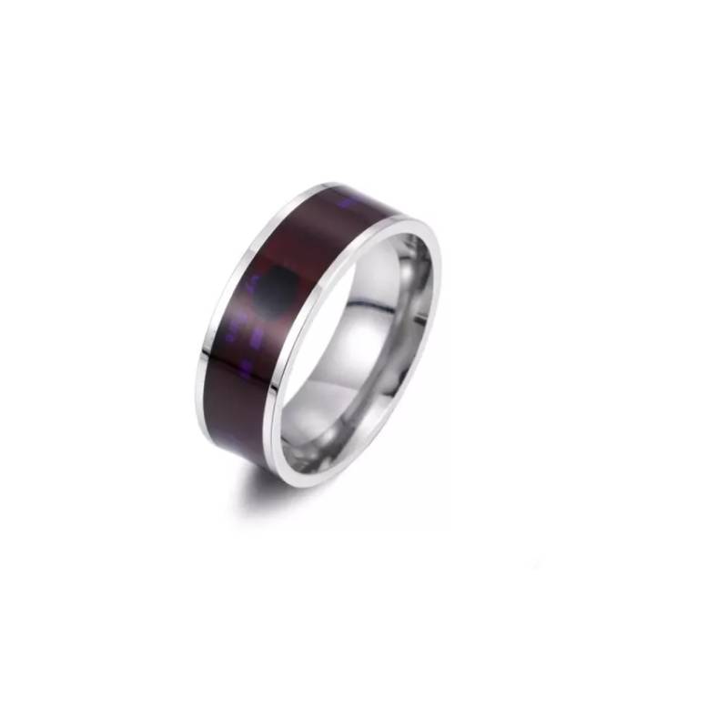 Anillo de acero inoxidable NFC para hombre, anillo Digital para