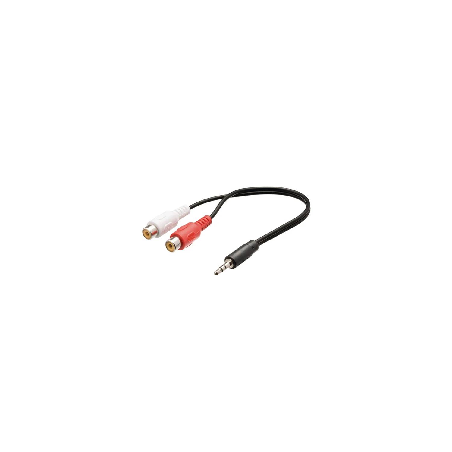 Cable adaptador de audio estéreo 3.5mm (macho) a 2 rca (macho