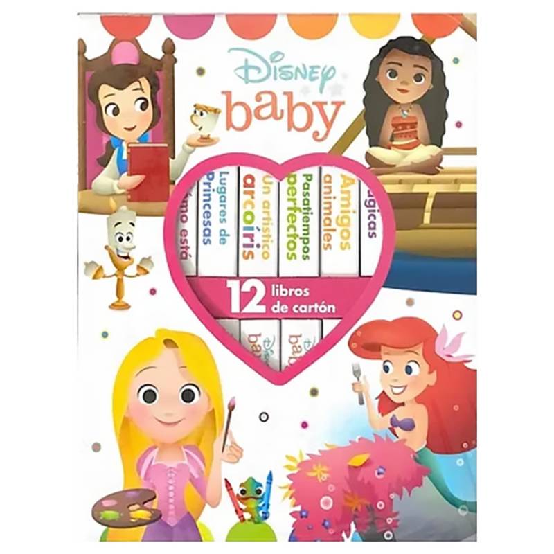 PI KIDS - Princesas Disney Baby, Pack de 12 libros, desde los 10 meses