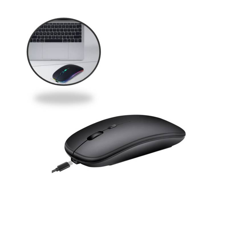 GENERICO - Mouse gamer inalámbrico mouse silencioso bluetooth recargable usb led