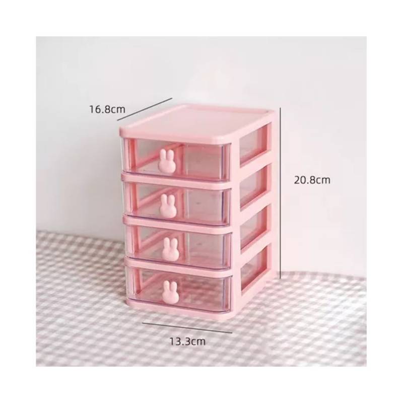 Organizador con gavetas Disponibles en blanco y rosa L95.00