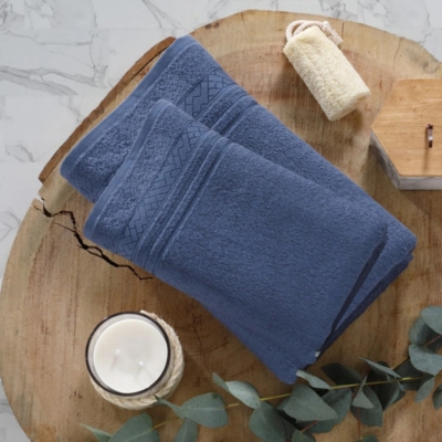 Set toalla mano, baño, 100% algodón, 500 gr. Incluye piso de baño