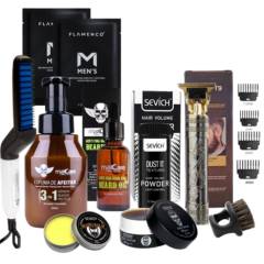 MAXCARE - Kit Para Barba Maquina Cera Balsamo Espuma de afeitar